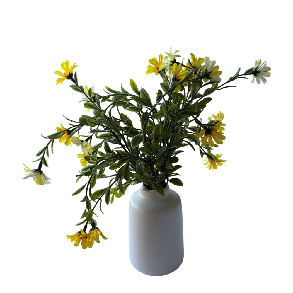 trueliving Faux Floral Arrangement Home Decor OS Yellow Excellent Daisy Vase